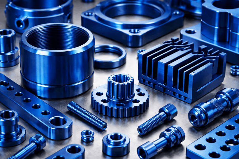 Type II Blue Color Anodizing Sample - Elite Anodizing Chennai